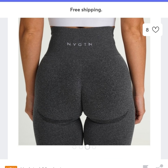 Nvgtn leggings- speckled black and green khaki - Picture 3 of 3